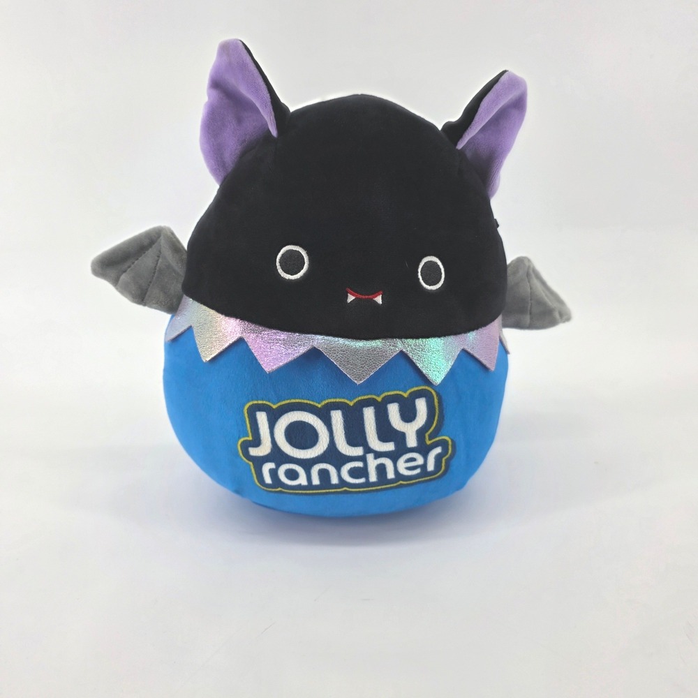 Squishmallows Jolly Rancher Emily the Bat 8 Inch Black Blue Plush Toy Kids Gift